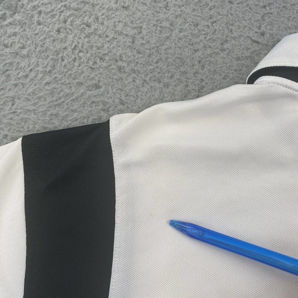 Masters Tech Polo Shirt Men’s Large Short Sleeve Performance Golf White Black - Picture 8 of 9